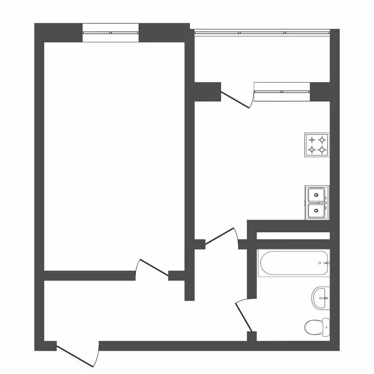 1-комнатная квартира: Тюмень, улица Мебельщиков, 4 (31.9 м) - Фото 1