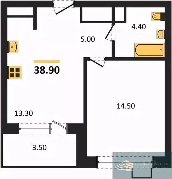 1-к кв. Воронежская область, Воронеж бул. Содружества, 6 (39.0 м) - Фото 1
