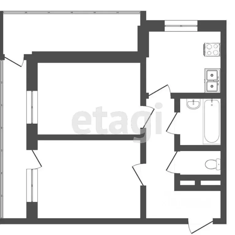 2-к кв. Пермский край, Пермь ш. Космонавтов, 110 (48.5 м) - Фото 1