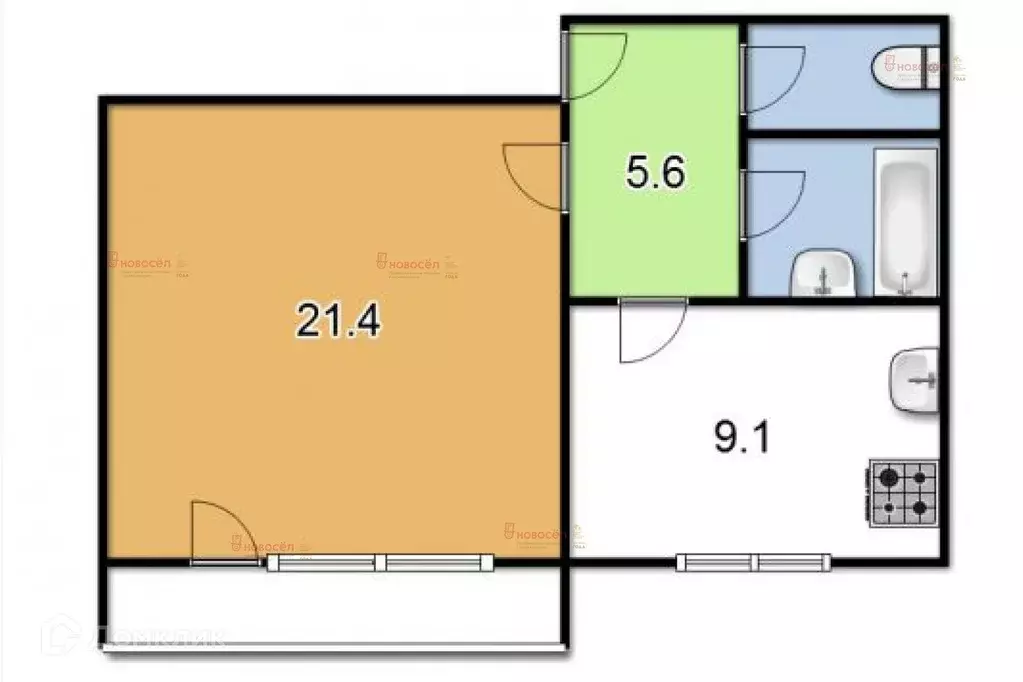 Продаётся квартира-студия, 27 м - Фото 1