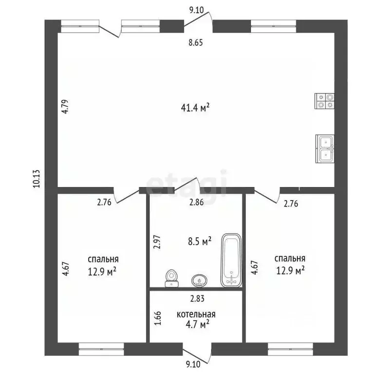 Дом в Крым, Симферопольский район, Молодежное пгт, Аграрник СНТ ул. ... - Фото 2