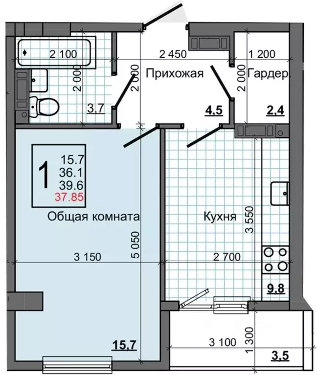 1-к кв. Крым, Симферопольский район, Мирновское с/пос, с. Белоглинка ... - Фото 2