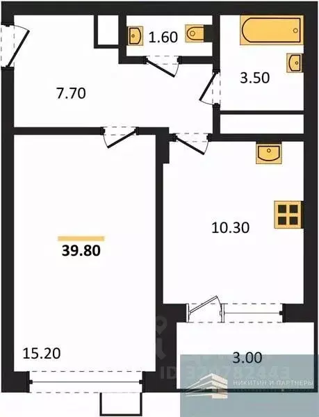 1-к кв. Воронежская область, Воронеж бул. Содружества, 6 (39.8 м) - Фото 1