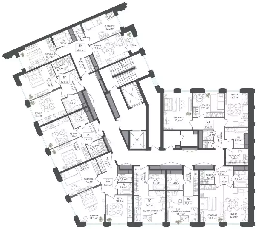 Офис (54.3 м) - Фото 1