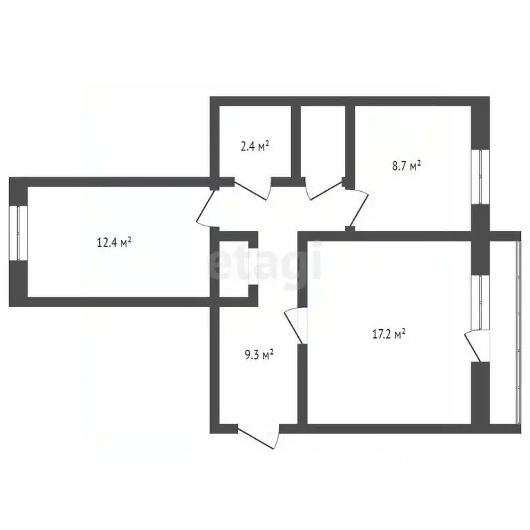 2-к кв. Кемеровская область, Березовский просп. Ленина, 54 (54.0 м) - Фото 1