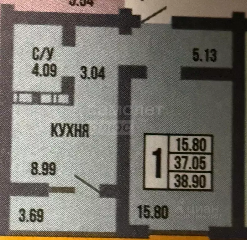 1-к кв. Оренбургская область, Оренбург ул. Рокоссовского, 25/1 (43.4 ... - Фото 2