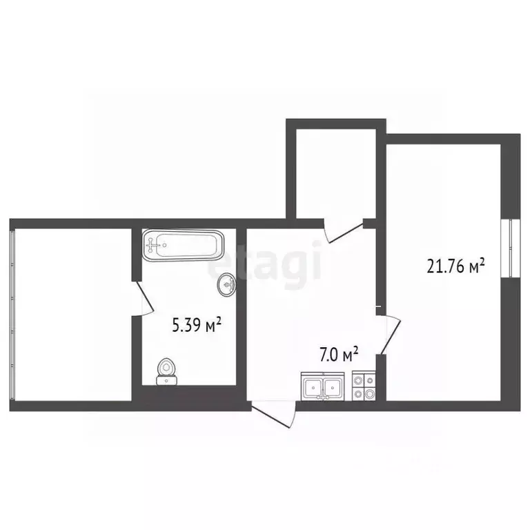 1-к кв. Ростовская область, Таганрог Александровская ул., 66 (30.0 м) - Фото 2