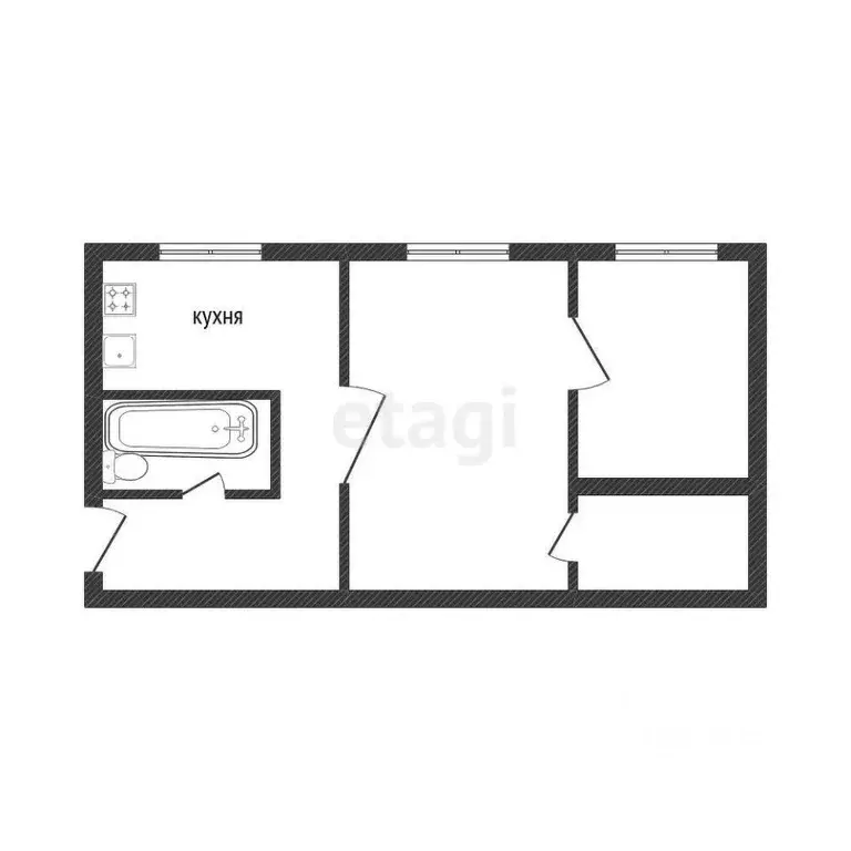 2-к кв. Костромская область, Кострома Советская ул., 96 (43.4 м) - Фото 1