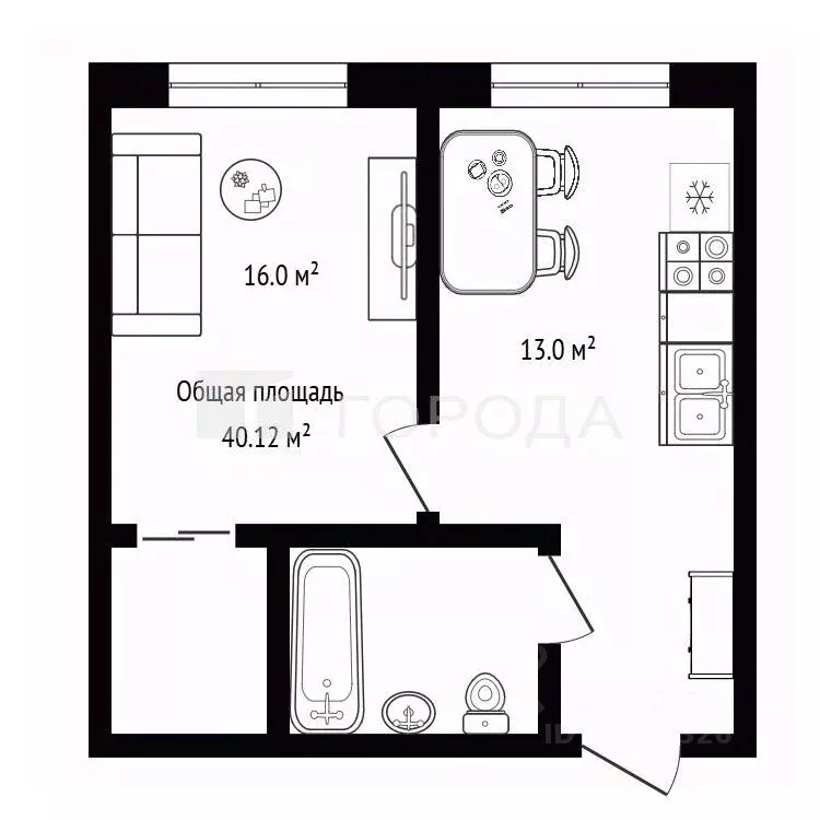 1-к кв. Новосибирская область, Новосибирск ул. Никитина, 10к5 (40.12 ... - Фото 1