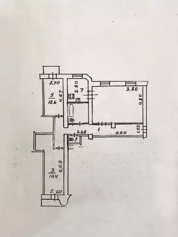 3-к кв. Волгоградская область, Волжский Фонтанная ул., 6 (100.0 м) - Фото 2