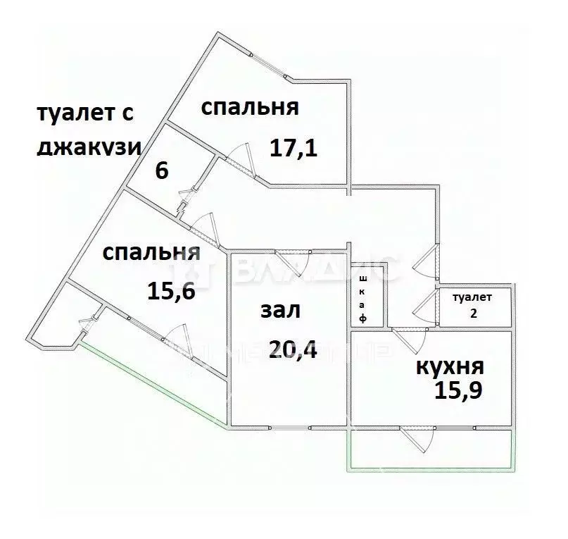 3-к кв. Орловская область, Орел Полесская ул., 19 (103.1 м) - Фото 1