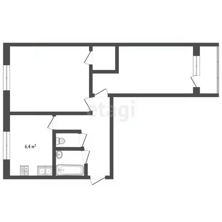 2-к кв. Московская область, Долгопрудный Московское ш., 49к1 (44.0 м) - Фото 0