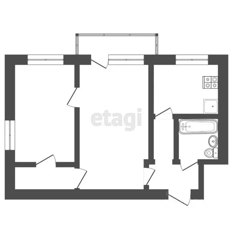 2-к кв. Тверская область, Тверь пос. Химинститута, 15 (41.0 м) - Фото 2