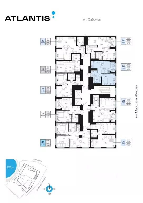 2-к кв. Башкортостан, Уфа Сипайлово жилрайон, Атлантис жилой комплекс ... - Фото 2