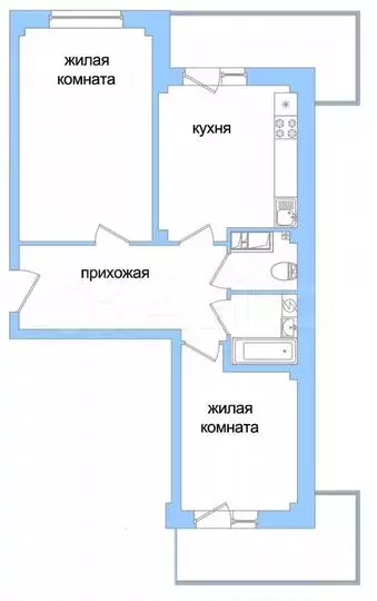 2-к. квартира, 75 м, 6/9 эт. - Фото 1