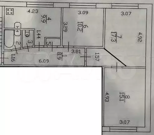 3-к. квартира, 65 м, 5/9 эт. - Фото 0