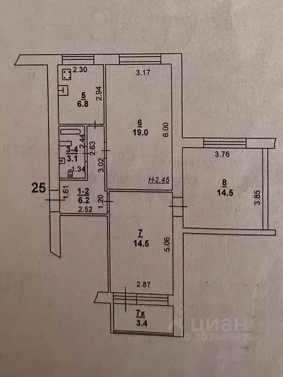 3-к кв. Ростовская область, Ростов-на-Дону ул. Ларина, 17 (65.8 м) - Фото 0