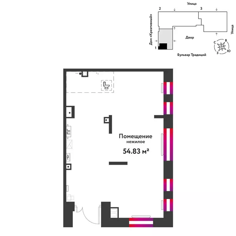 Торговая площадь (54.83 м) - Фото 2