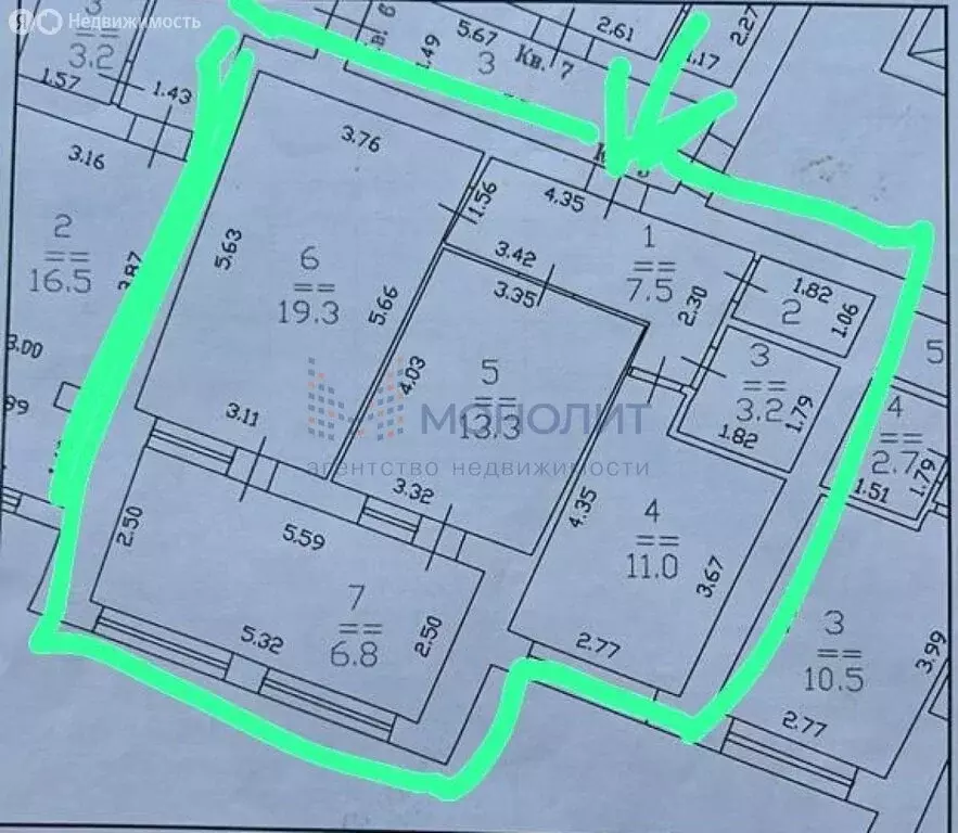 2-комнатная квартира: Нижний Новгород, улица Родионова, 193к2 (70 м) - Фото 0