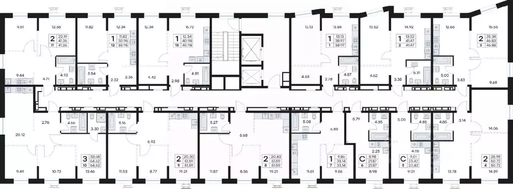 2-к кв. Приморский край, Владивосток Клуб 25 жилой комплекс, 3 (51.59 ... - Фото 2