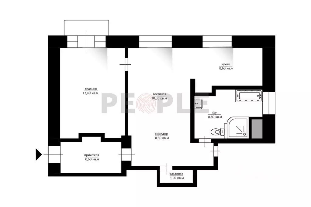 2-к кв. Москва Фрунзенская наб., 24 (73.2 м) - Фото 2