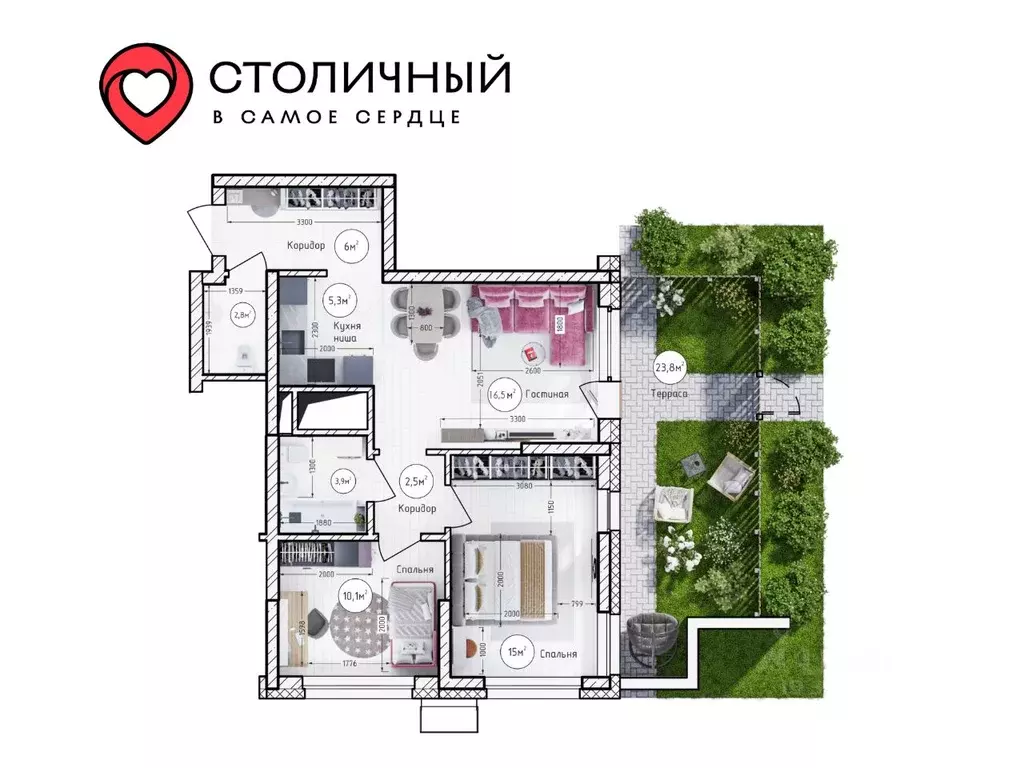 3-к кв. Кемеровская область, Кемерово 15А мкр, Столичный жилой ... - Фото 1