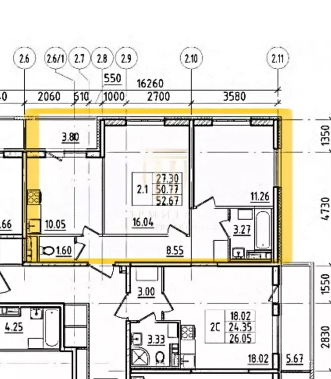 2-к кв. Санкт-Петербург просп. Ветеранов, 202 (50.3 м) - Фото 2