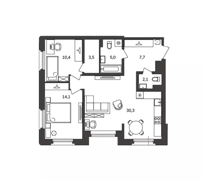 Продаётся 2-к квартира, 73.1 м - Фото 0