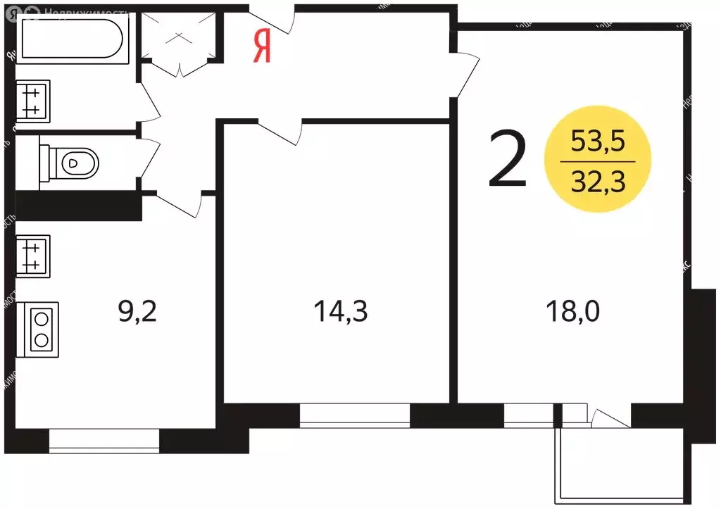 2-комнатная квартира: Москва, улица Крылатские Холмы, 30к4 (54 м) - Фото 0