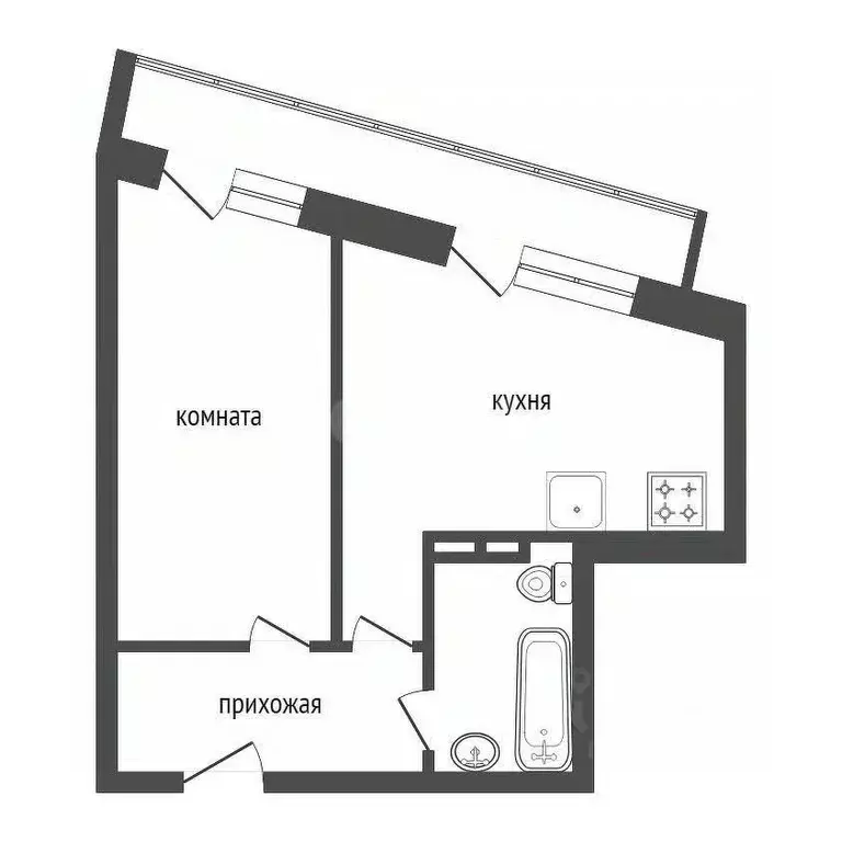 2-к кв. Красноярский край, Красноярск ул. Калинина, 191 (55.5 м) - Фото 1