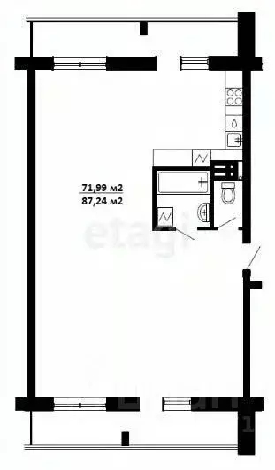 2-к кв. Приморский край, Владивосток ул. Брусничная, 7/3 (87.0 м) - Фото 1