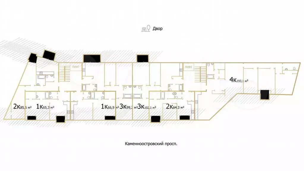 4-к. квартира, 174,1м, 7/8эт. - Фото 1