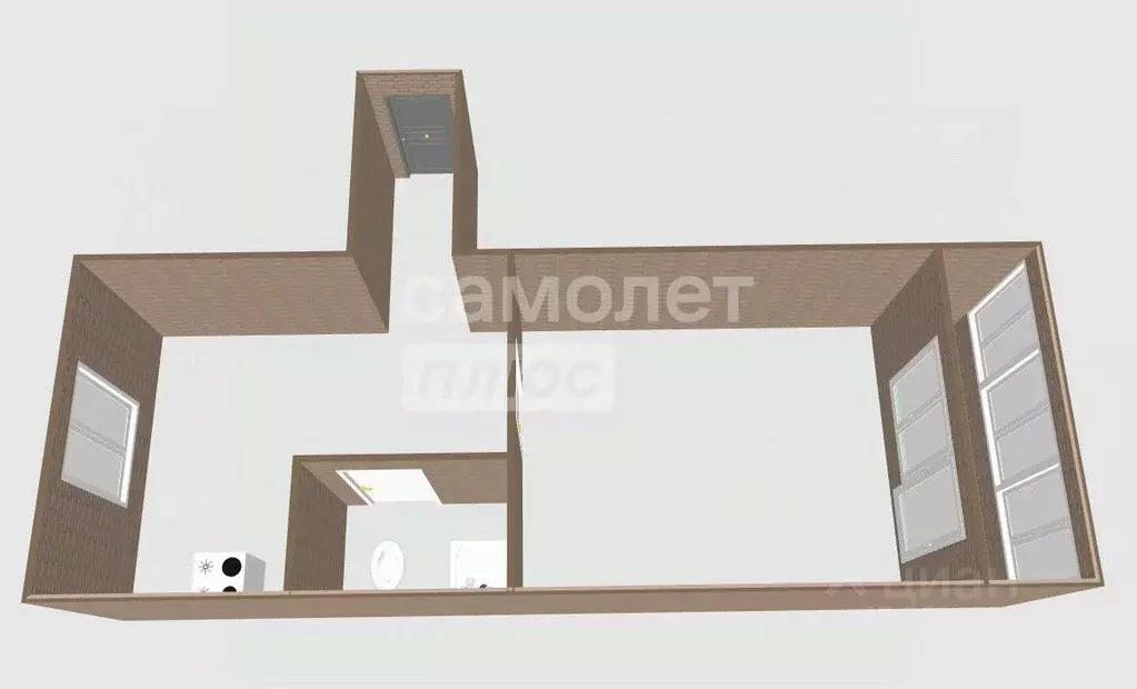 1-к кв. Хабаровский край, Хабаровский район, с. Мирное, Солнечный ... - Фото 2