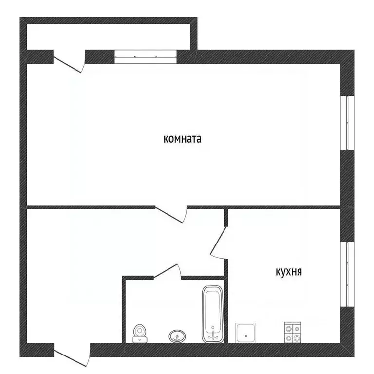 1-к кв. Ленинградская область, Кириши просп. Ленина, 6 (32.1 м) - Фото 2