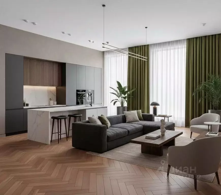 2-к кв. Москва ул. Усачева, 9 (81.0 м) - Фото 1