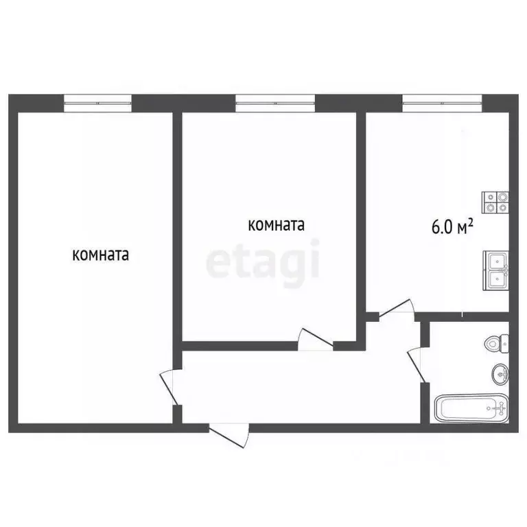 2-к кв. Ярославская область, Переславль-Залесский пос. Молодежный, 10 ... - Фото 2