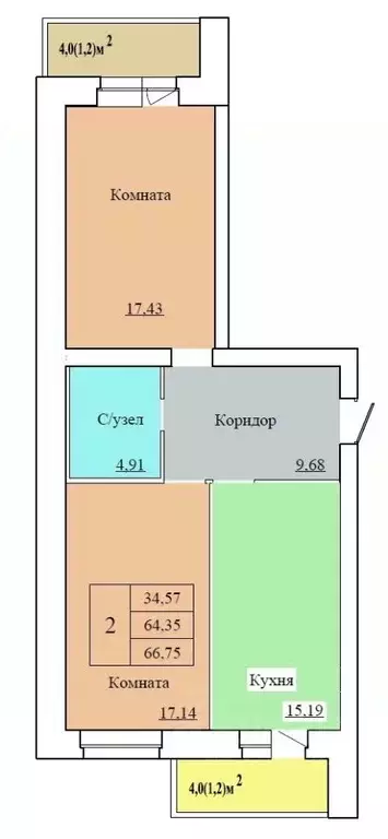 2-к кв. Ярославская область, Ярославль ул. Белинского, 17А (66.75 м) - Фото 0