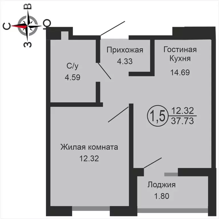 2-комнатная квартира: Оренбург, Комсомольская улица, 198 (377 м) - Фото 0