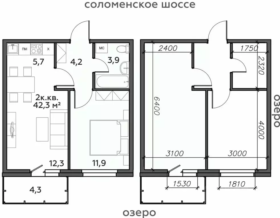 2-к кв. Карелия, Петрозаводск Район Северная промзона, Вороний Наволок ... - Фото 1