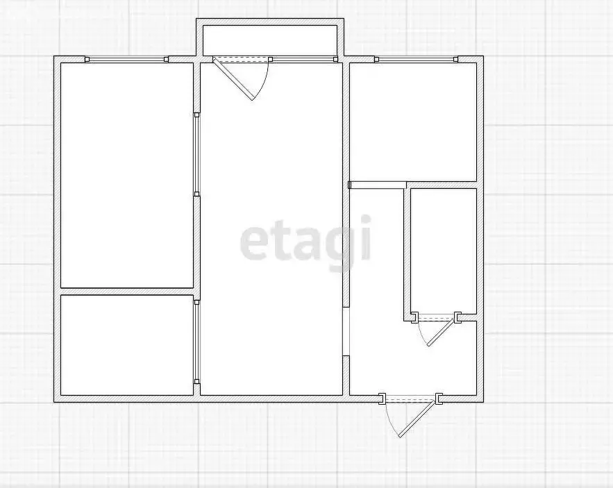 2-комнатная квартира: Узловая, улица Горького, 24 (45.5 м) - Фото 1
