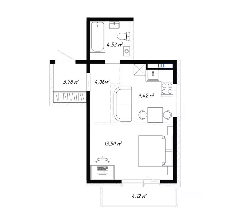 2-к кв. Иркутская область, Иркутск ул. Баррикад (39.4 м) - Фото 1