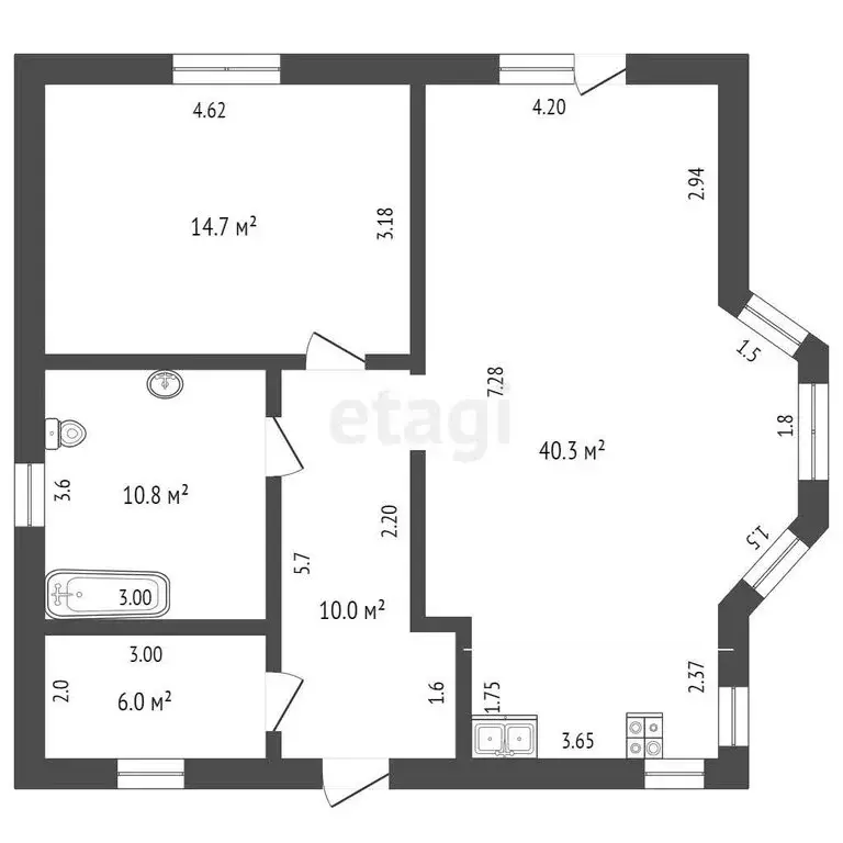 Дом в Краснодарский край, муниципальный округ Анапа, посёлок ... - Фото 2