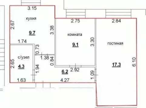 2-к кв. Нижегородская область, Кстово ул. Герцена, 6к3 (46.6 м) - Фото 1