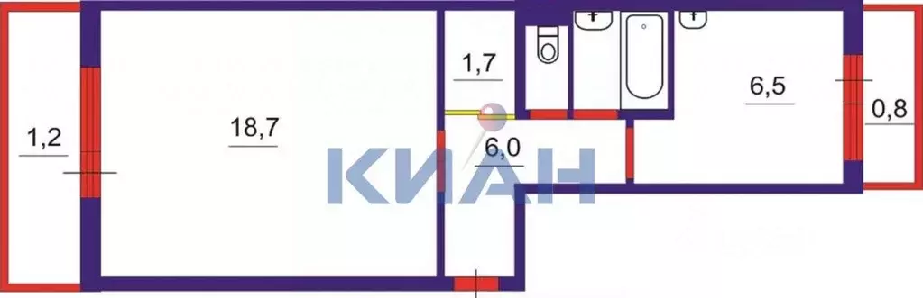 1-к кв. Красноярский край, Красноярск ул. Курчатова, 9в (36.3 м) - Фото 1