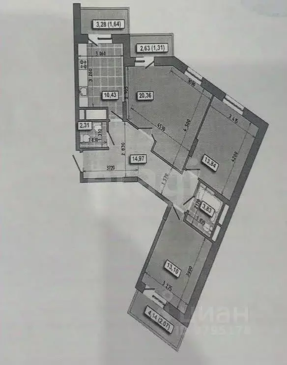 3-к кв. Татарстан, Казань просп. Победы, 139к1 (76.9 м) - Фото 1