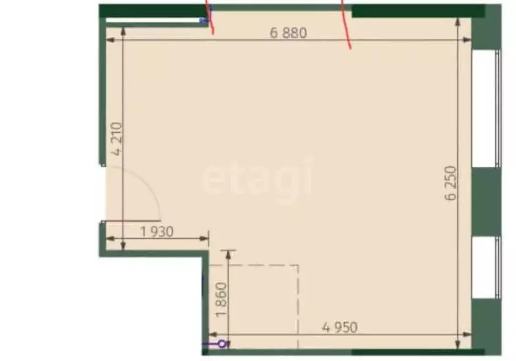 Офис (35.8 м) - Фото 1