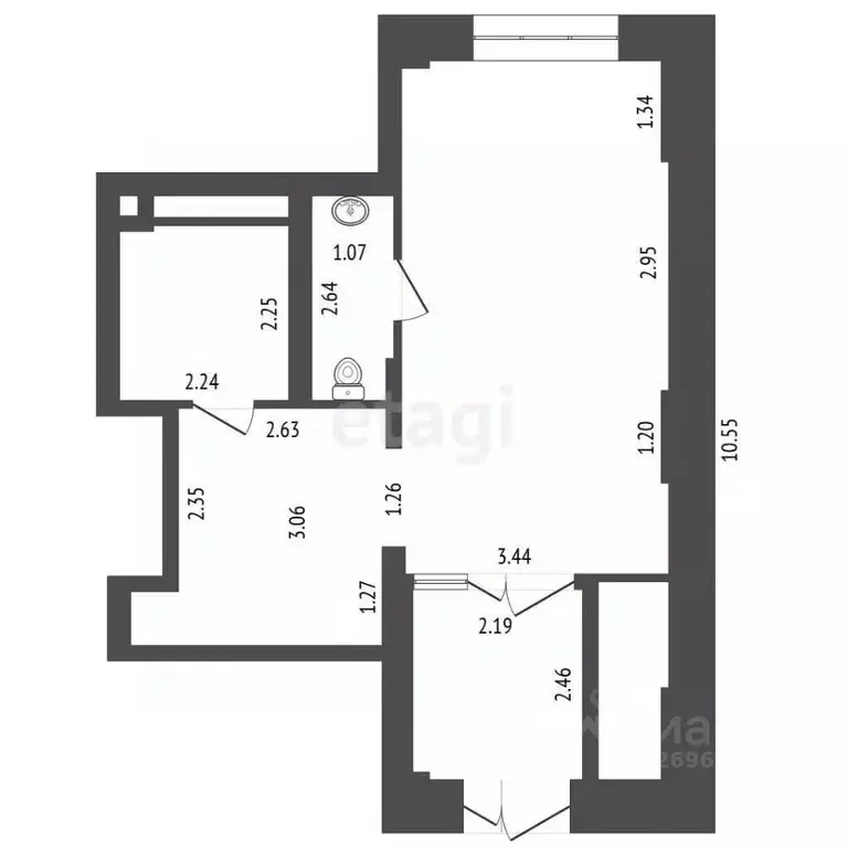 Помещение свободного назначения в Москва проезд Досфлота, 2А (45 м) - Фото 2
