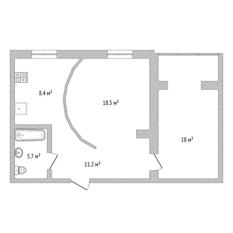 2-комнатная квартира: Нижний Новгород, Казанское шоссе, 4к2 (61.8 м) - Фото 0