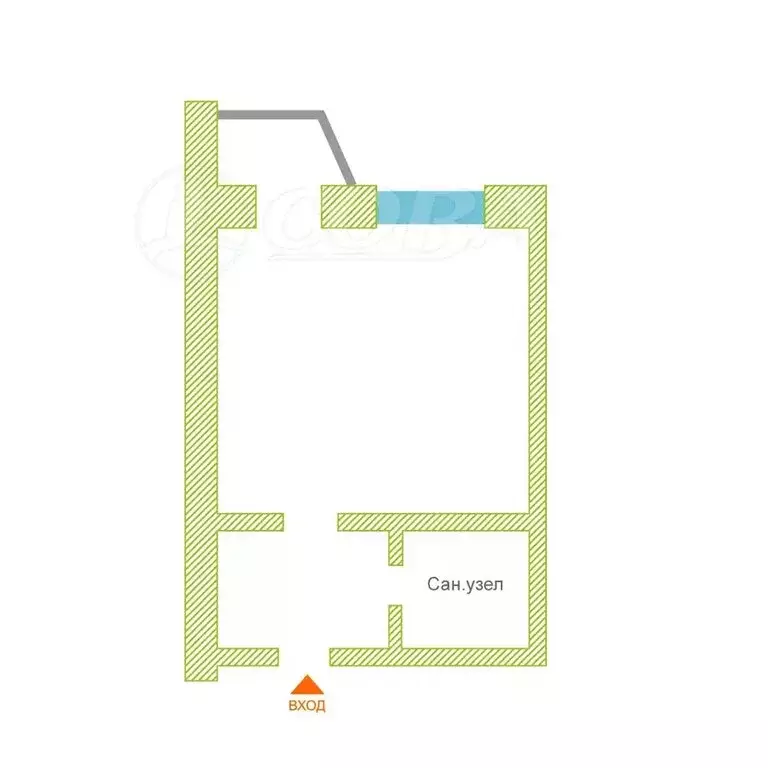 Квартира-студия: Тюмень, улица 50 лет ВЛКСМ, 15 (31.5 м) - Фото 2