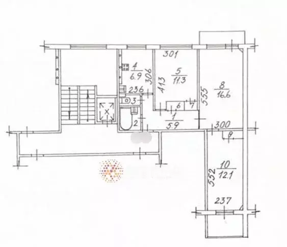 3-к кв. Новосибирская область, Новосибирск ул. Есенина, 29 (56.0 м) - Фото 1